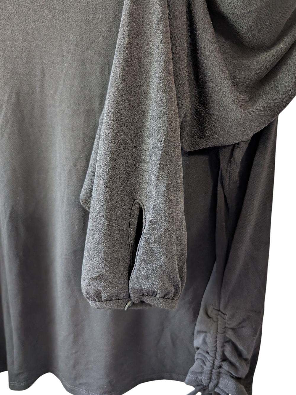 ADRIANNA PAPELL WOMEN'S BLACK LONG-SLEEVE BUTTON DOWN TOP SIZE XL - Picture 7 of 10